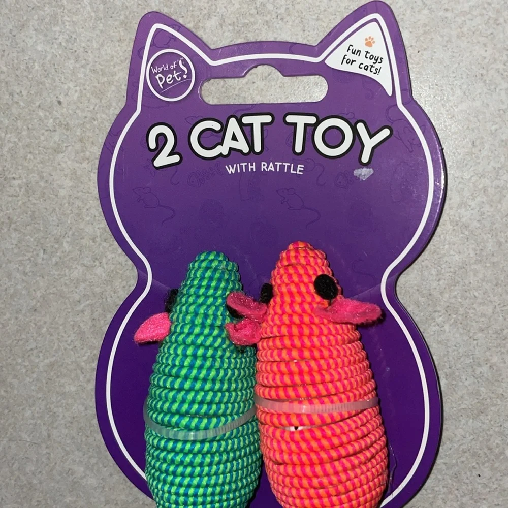 cat toy mice with rattles and stretch tails